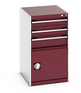 40018043.** Cabinet consists of 1 x 100mm, 1 x 125mm, 1 x 150mm high drawers and 1 x 400mm high door 100% extension drawer with internal dimensions of 400mm wide x 525mm...